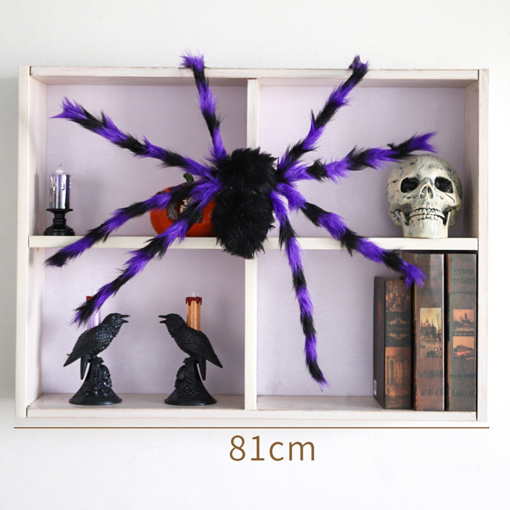 🥳2026 HOT SALE🥳💞50K+ SOLD! 🕷️🎃 50% OFF! Oversized Halloween Spider – 75cm giant leg span, realistic furry body & glowing red eyes. Perfect for porches, gardens & haunted house themes – instant spooky centrepiece! 👻✨