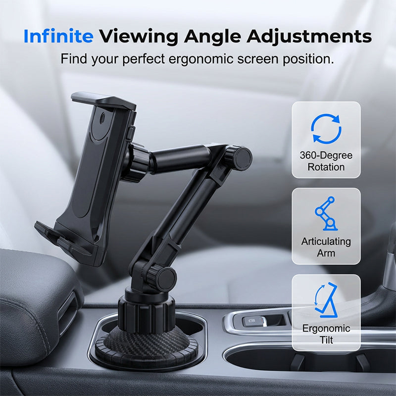 🥳2026 HOT SALE🥳💞50K+ SOLD! 🚗📱 50% OFF! Stable Cup Holder Car Phone Mount – Vibration‑free, 360° adjustable angle & secure expanding base. Keeps your phone steady on any terrain – no more blocked views! 🛡️✨