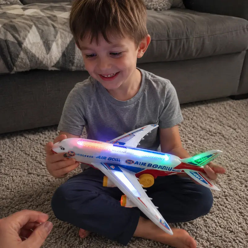 🥳2026 HOT SALE🥳💞50K+ SOLD! ✈️🎁 Electric Model Aircraft – bump-and-go action, LED lights & music. Sturdy & safe for ages 3+. A gift that sparks imagination & keeps grandkids entertained for hours! 🧒✨