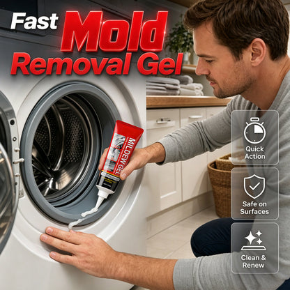 🥳2026 HOT SALE🥳💞50K+ SOLD! 🧽✨ 50% OFF! Powerful Mold Stain Remover Gel – No scrubbing! Just apply, wait & wipe. Thick gel clings to tile, grout & seals – removes mildew & dark stains effortlessly! 🛁💪