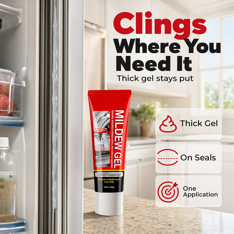 🥳2026 HOT SALE🥳💞50K+ SOLD! 🧽✨ 50% OFF! Powerful Mold Stain Remover Gel – No scrubbing! Just apply, wait & wipe. Thick gel clings to tile, grout & seals – removes mildew & dark stains effortlessly! 🛁💪