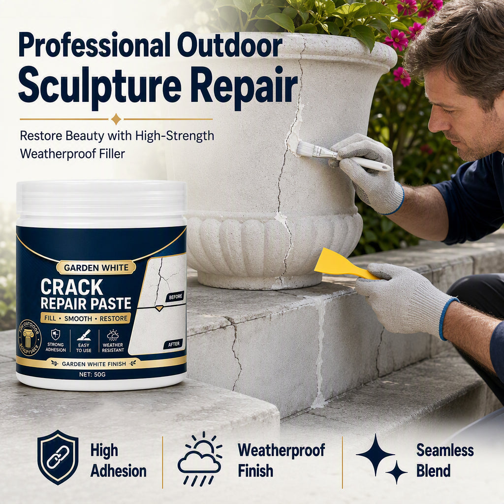 🥳2026 HOT SALE🥳💞50K+ SOLD! 🛠️💪 50% OFF! Crack Repair Paste – Instant adhesion, smooth white finish. No need to replace – just fill, smooth & seal! Perfect for steps, walls & ceramic pots! 🌿✅