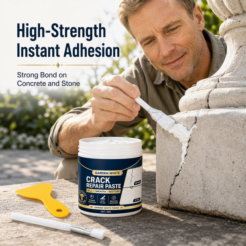 🥳2026 HOT SALE🥳💞50K+ SOLD! 🛠️💪 50% OFF! Crack Repair Paste – Instant adhesion, smooth white finish. No need to replace – just fill, smooth & seal! Perfect for steps, walls & ceramic pots! 🌿✅