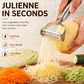 🥳2026 HOT SALE🥳💞50K+ SOLD! 🥕🔪 50% OFF! 2-in-1 Stainless Steel Peeler & Julienne Slicer – One tool, two blades – peel & julienne in seconds! Sharp rust‑proof blades, ergonomic grip – saves drawer space & prep time! 🍽️✨
