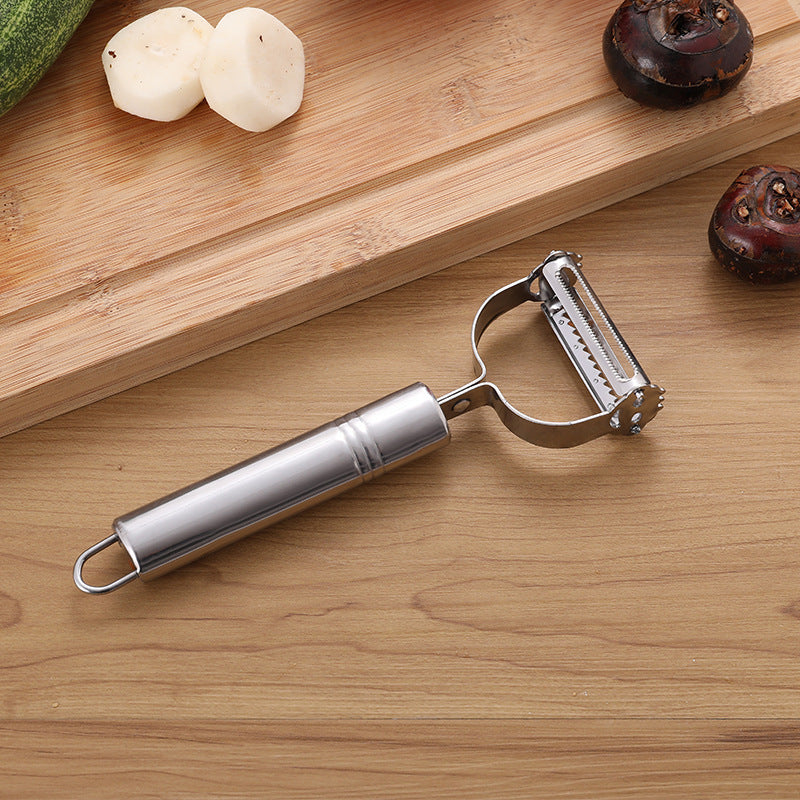 🥳2026 HOT SALE🥳💞50K+ SOLD! 🥕🔪 50% OFF! 2-in-1 Stainless Steel Peeler & Julienne Slicer – One tool, two blades – peel & julienne in seconds! Sharp rust‑proof blades, ergonomic grip – saves drawer space & prep time! 🍽️✨