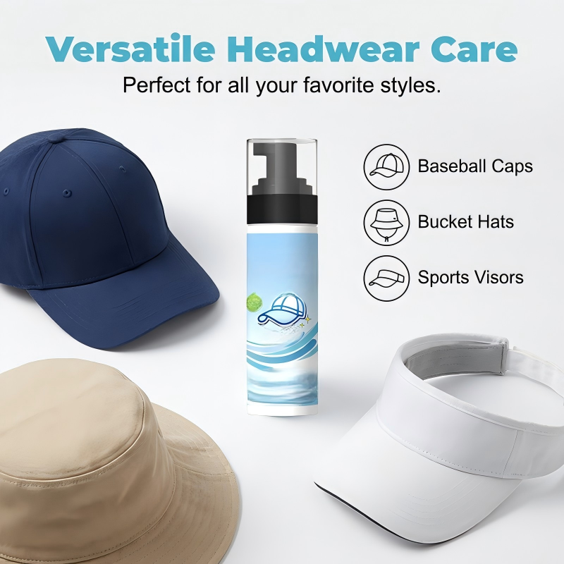 🥳2026 HOT SALE🥳💞50K+ SOLD! 🧢✨ 50% OFF! Effective Stain Remover Spray for Hats – Waterless foam lifts sweat & dirt instantly. Gentle on fabrics – no fading, no warping. A must-have for cap lovers! 👒💪