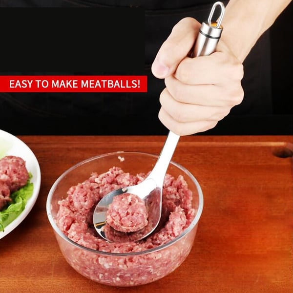 🥳2026 HOT SALE🥳💞50K+ SOLD! 🥩🍴 BUY 1 GET 1 FREE + 50% OFF! Meatball Spoon – Non‑stick, scoop & drain in one. No more messy hands – perfect meatballs in seconds! Only £6.99 – a must‑have kitchen gadget! 🎁✨