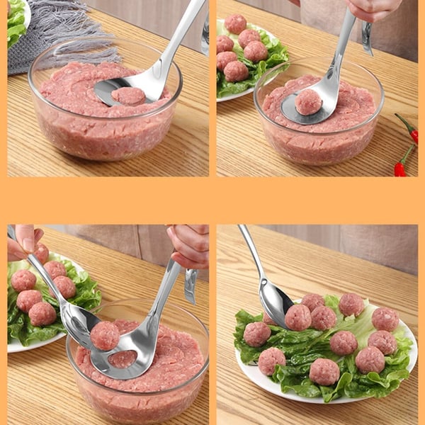 🥳2026 HOT SALE🥳💞50K+ SOLD! 🥩🍴 BUY 1 GET 1 FREE + 50% OFF! Meatball Spoon – Non‑stick, scoop & drain in one. No more messy hands – perfect meatballs in seconds! Only £6.99 – a must‑have kitchen gadget! 🎁✨