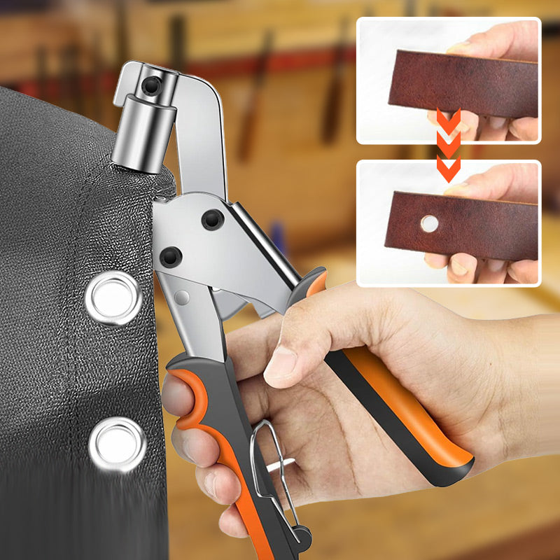 🥳2026 HOT SALE🥳💞50K+ SOLD! 🔧🔨 50% OFF! Eyelet Pliers Kit – Complete grommet punch set for tarpaulins, canvas & leather. Durable steel frame – punch through thick materials with ease! 🛠️✨
