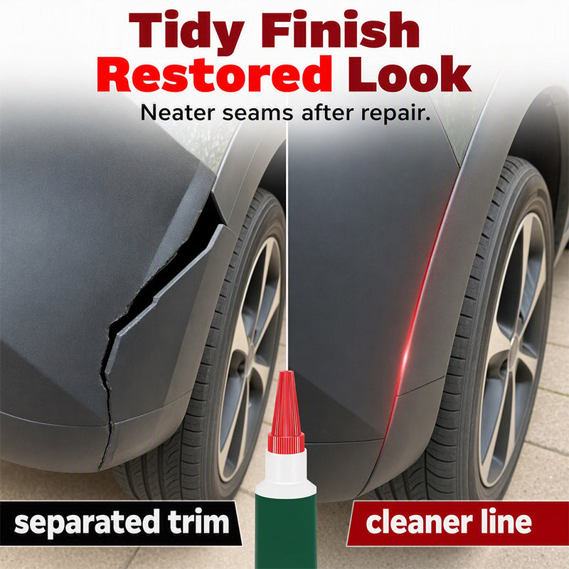 🥳2026 HOT SALE🥳💞50K+ SOLD! 🚗🔧 50% OFF! WORTHBOOTH Bumper Repair Adhesive – Precision nozzle for trim, edge & gap repairs. White formula blends with most bumpers. From £6.99 – lowest price online! 🛡️✨