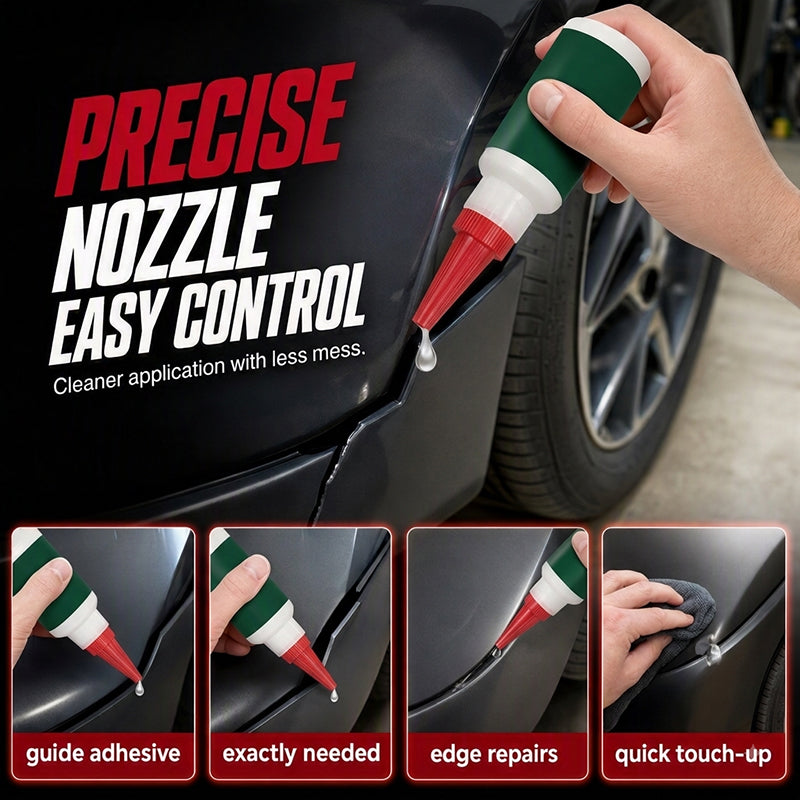🥳2026 HOT SALE🥳💞50K+ SOLD! 🚗🔧 50% OFF! WORTHBOOTH Bumper Repair Adhesive – Precision nozzle for trim, edge & gap repairs. White formula blends with most bumpers. From £6.99 – lowest price online! 🛡️✨