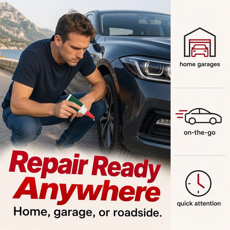 🥳2026 HOT SALE🥳💞50K+ SOLD! 🚗🔧 50% OFF! WORTHBOOTH Bumper Repair Adhesive – Precision nozzle for trim, edge & gap repairs. White formula blends with most bumpers. From £6.99 – lowest price online! 🛡️✨