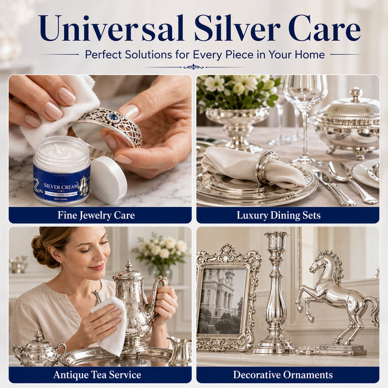 🥳2026 HOT SALE🥳💞50K+ SOLD! ✨🔧 50% OFF! Silver Shine Restoring Cream – Removes heavy tarnish & oxidation, restores mirror-like brilliance. Forms protective shield – keeps silver gleaming for weeks! 💎🛡️