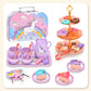 🥳2026 HOT SALE🥳💞50K+ SOLD! 🦄☕ 50% OFF! Unicorn Castle Pretend Teapot Set – Kid‑safe, non‑toxic & imagination‑boosting. 17pc set includes teapot, cups & desserts – perfect for magical tea parties! 🌈✨