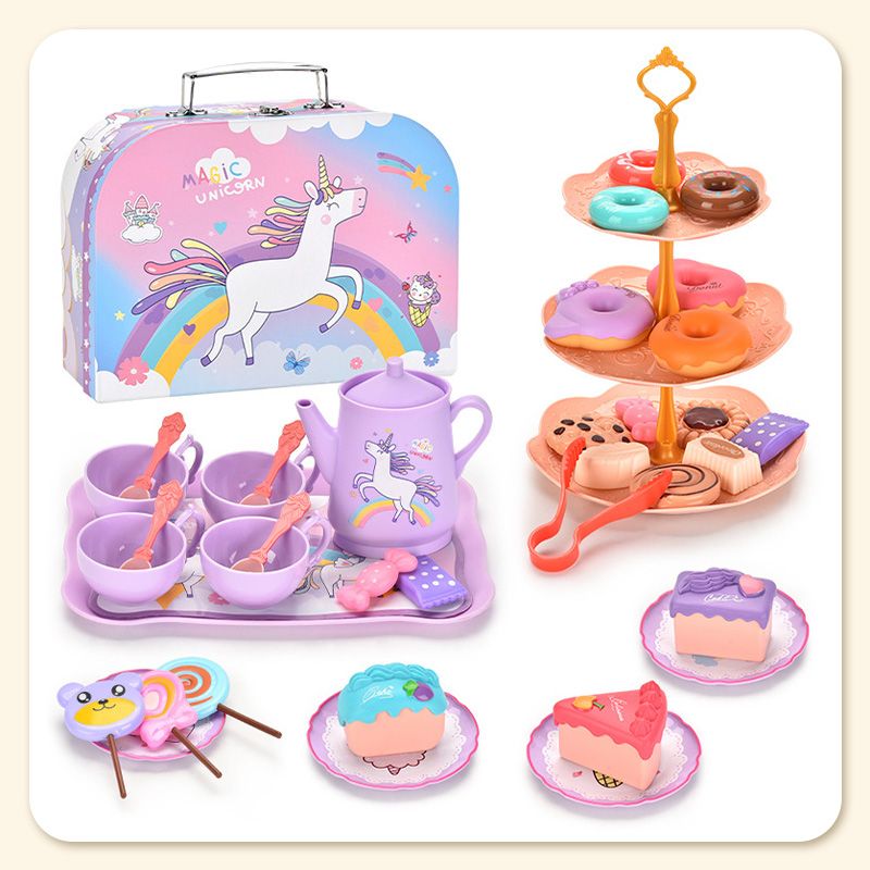 🥳2026 HOT SALE🥳💞50K+ SOLD! 🦄☕ 50% OFF! Unicorn Castle Pretend Teapot Set – Kid‑safe, non‑toxic & imagination‑boosting. 17pc set includes teapot, cups & desserts – perfect for magical tea parties! 🌈✨