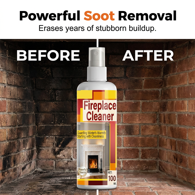 🥳2026 HOT SALE🥳💞50K+ SOLD! 🧼💪 50% OFF! Fireplace Cleaner Spray – Penetrates brick & stone, breaks down baked‑on soot. Gentle formula – no harsh fumes, safe for your hearth. From £6.99! 🔥🛡️