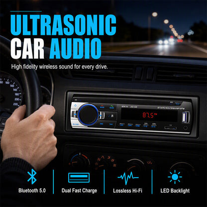 🥳2026 HOT SALE🥳💞50K+ SOLD! 🎵🚗 50% OFF! Bluetooth Car Radio – Bluetooth 5.0, dual USB & lossless audio (FLAC/APE). Hands-free calling, crisp sound – upgrade your drive! 📻✨
