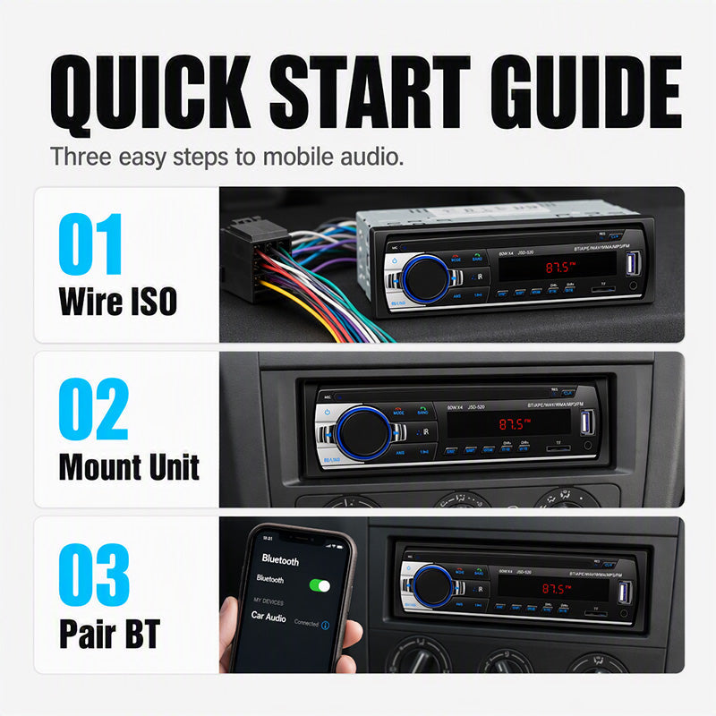 🥳2026 HOT SALE🥳💞50K+ SOLD! 🎵🚗 50% OFF! Bluetooth Car Radio – Bluetooth 5.0, dual USB & lossless audio (FLAC/APE). Hands-free calling, crisp sound – upgrade your drive! 📻✨