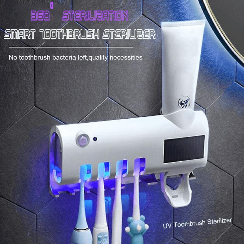 🥳2026 HOT SALE🥳💞50K+ SOLD! 🦷✨ LAST DAY – £9.99! Wall‑Mounted UV Toothbrush Sanitizer & Holder – 360° sterilisation, human induction sensor & wireless no‑drill install. Holds 4 toothbrushes + dental floss – a cleaner, healthier bathroom! 🧴🛡️