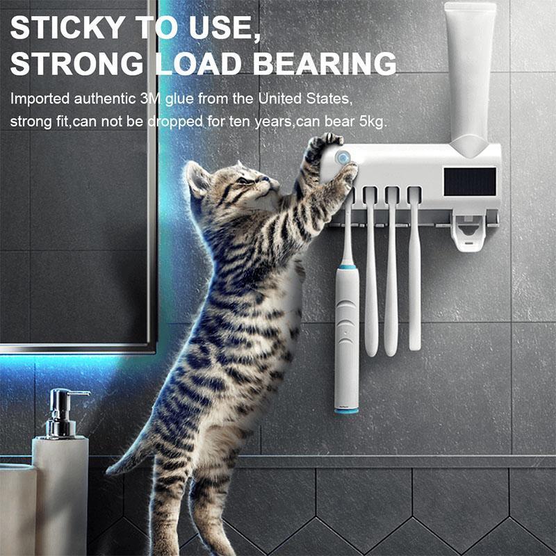 🥳2026 HOT SALE🥳💞50K+ SOLD! 🦷✨ LAST DAY – £9.99! Wall‑Mounted UV Toothbrush Sanitizer & Holder – 360° sterilisation, human induction sensor & wireless no‑drill install. Holds 4 toothbrushes + dental floss – a cleaner, healthier bathroom! 🧴🛡️