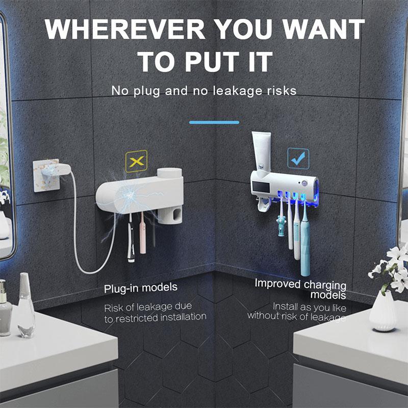 🥳2026 HOT SALE🥳💞50K+ SOLD! 🦷✨ LAST DAY – £9.99! Wall‑Mounted UV Toothbrush Sanitizer & Holder – 360° sterilisation, human induction sensor & wireless no‑drill install. Holds 4 toothbrushes + dental floss – a cleaner, healthier bathroom! 🧴🛡️