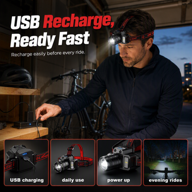 🥳2026 HOT SALE🥳💞50K+ SOLD! 🔦✨ 50% OFF! Rechargeable Motion Sensor LED Headlamp – wave control, zoomable, USB recharge, IPX waterproof. Hands-free for camping, hiking & emergencies! 🛡️💪