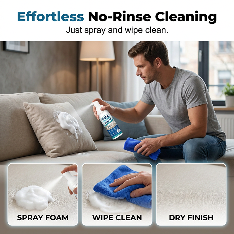 🥳2026 HOT SALE🥳💞50K+ SOLD! 🛋️✨ 50% OFF! No-Rinse Sofa Dry Cleaning Foam – Instant stain eraser, lifts dirt & odours without water. Ultra-fine bubbles penetrate deep – no rinsing, no vacuuming! 🧼💪