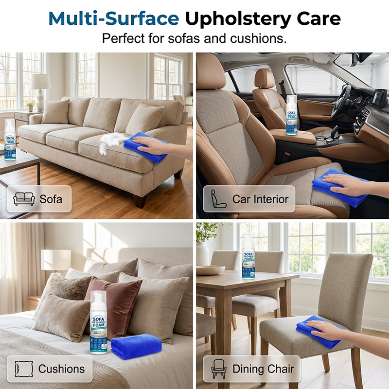 🥳2026 HOT SALE🥳💞50K+ SOLD! 🛋️✨ 50% OFF! No-Rinse Sofa Dry Cleaning Foam – Instant stain eraser, lifts dirt & odours without water. Ultra-fine bubbles penetrate deep – no rinsing, no vacuuming! 🧼💪