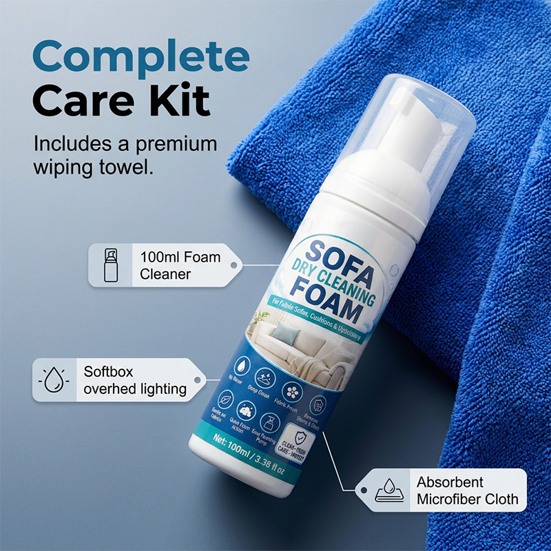 🥳2026 HOT SALE🥳💞50K+ SOLD! 🛋️✨ 50% OFF! No-Rinse Sofa Dry Cleaning Foam – Instant stain eraser, lifts dirt & odours without water. Ultra-fine bubbles penetrate deep – no rinsing, no vacuuming! 🧼💪