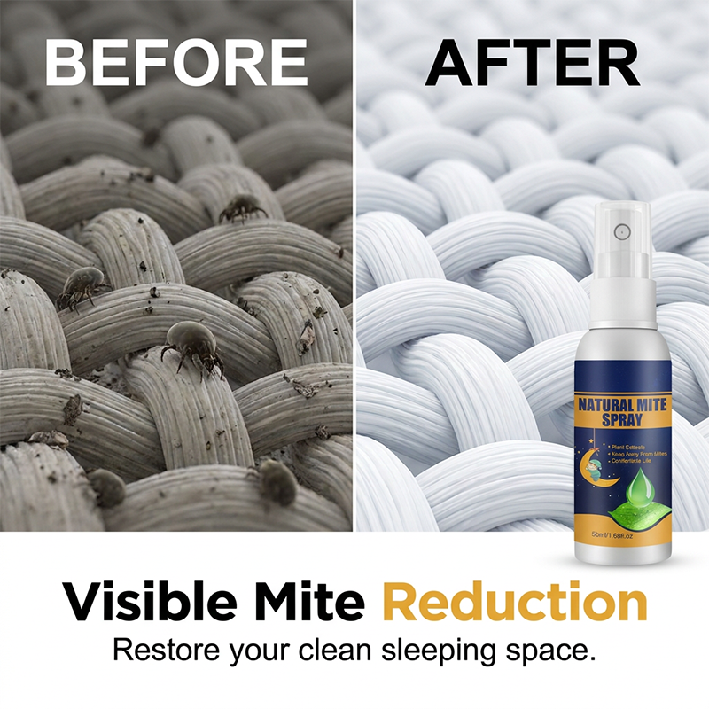 🥳2026 HOT SALE🥳💞50K+ SOLD! 🌿🛡️ 50% OFF! Natural Plant-Based Mite Removal Spray – Pure plant extracts, no harsh chemicals. Safe for kids, pets & allergy sufferers. Spray on beds, sofas & carpets – fresh, clean & mite‑free! 🛏️✨