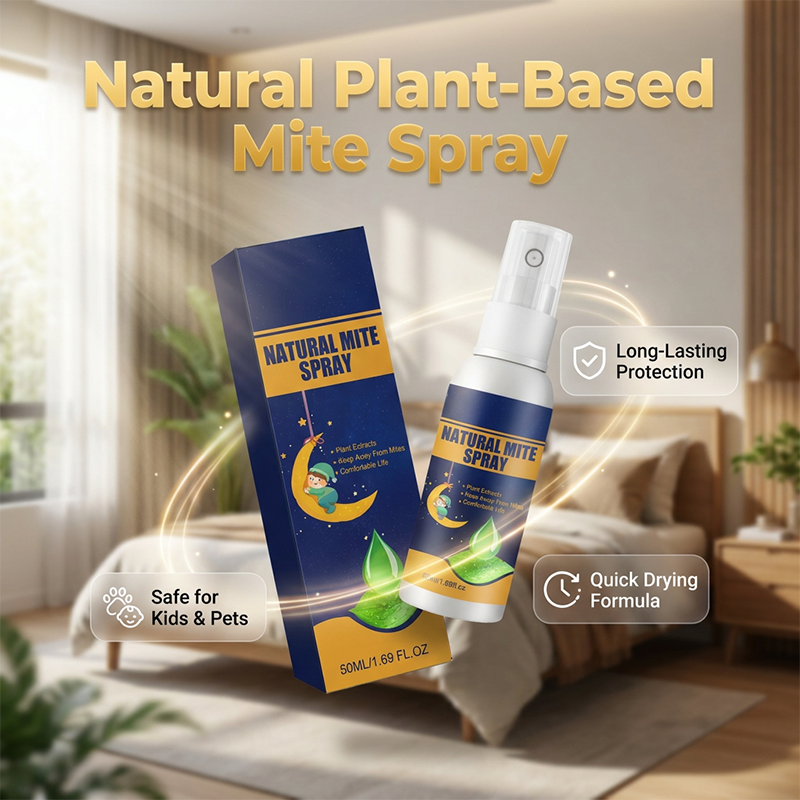 🥳2026 HOT SALE🥳💞50K+ SOLD! 🌿🛡️ 50% OFF! Natural Plant-Based Mite Removal Spray – Pure plant extracts, no harsh chemicals. Safe for kids, pets & allergy sufferers. Spray on beds, sofas & carpets – fresh, clean & mite‑free! 🛏️✨