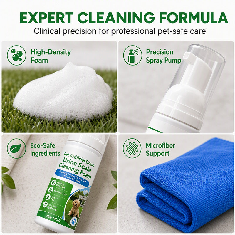 🥳2026 HOT SALE🥳💞50K+ SOLD! 🐾🌿 Pet Artificial Grass Cleaning Foam – targets urine scale & ammonia odours. Easy foam lifts residue, turf-friendly. Refresh your lawn fast! 💦✅
