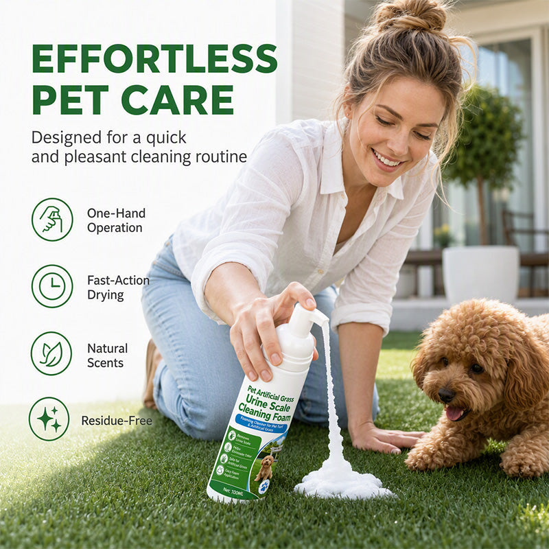 🥳2026 HOT SALE🥳💞50K+ SOLD! 🐾🌿 Pet Artificial Grass Cleaning Foam – targets urine scale & ammonia odours. Easy foam lifts residue, turf-friendly. Refresh your lawn fast! 💦✅