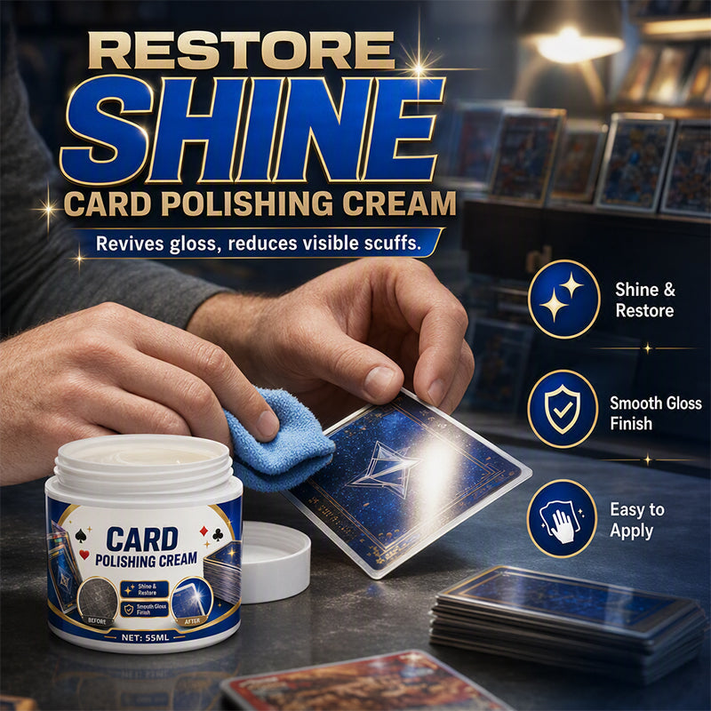 🥳2026 HOT SALE🥳💞50K+ SOLD! ✨🃏 50% OFF! High-Gloss Collectible Card Care Cream – Enhances shine, reduces light surface marks. Gentle formula – keeps your cards looking mint & well‑cared for! 🎴💎