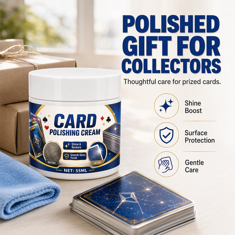 🥳2026 HOT SALE🥳💞50K+ SOLD! ✨🃏 50% OFF! High-Gloss Collectible Card Care Cream – Enhances shine, reduces light surface marks. Gentle formula – keeps your cards looking mint & well‑cared for! 🎴💎