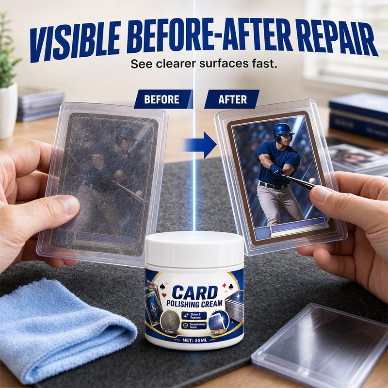 🥳2026 HOT SALE🥳💞50K+ SOLD! ✨🃏 50% OFF! High-Gloss Collectible Card Care Cream – Enhances shine, reduces light surface marks. Gentle formula – keeps your cards looking mint & well‑cared for! 🎴💎
