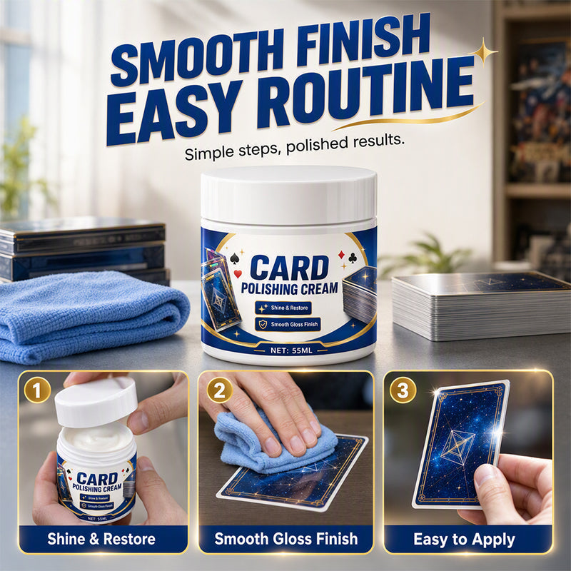 🥳2026 HOT SALE🥳💞50K+ SOLD! ✨🃏 50% OFF! High-Gloss Collectible Card Care Cream – Enhances shine, reduces light surface marks. Gentle formula – keeps your cards looking mint & well‑cared for! 🎴💎