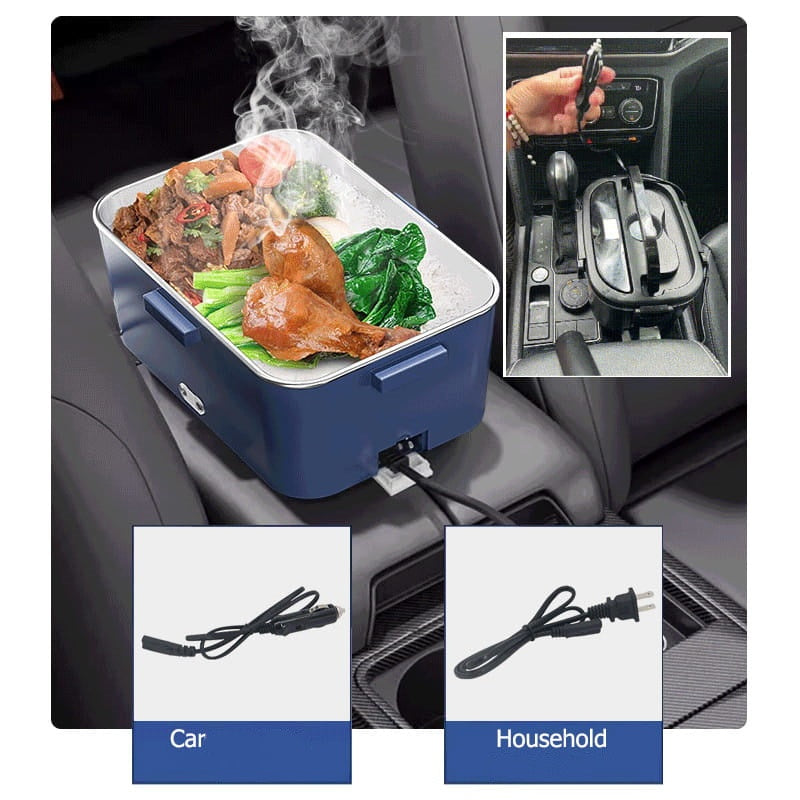 🥳2026 HOT SALE🥳💞50K+ SOLD! 🍱🔥 Portable Electric Lunch Box – heat homemade meals anywhere! 1.8L stainless steel, leakproof, car & home cords. Hot food without microwave queues! 🚗✅