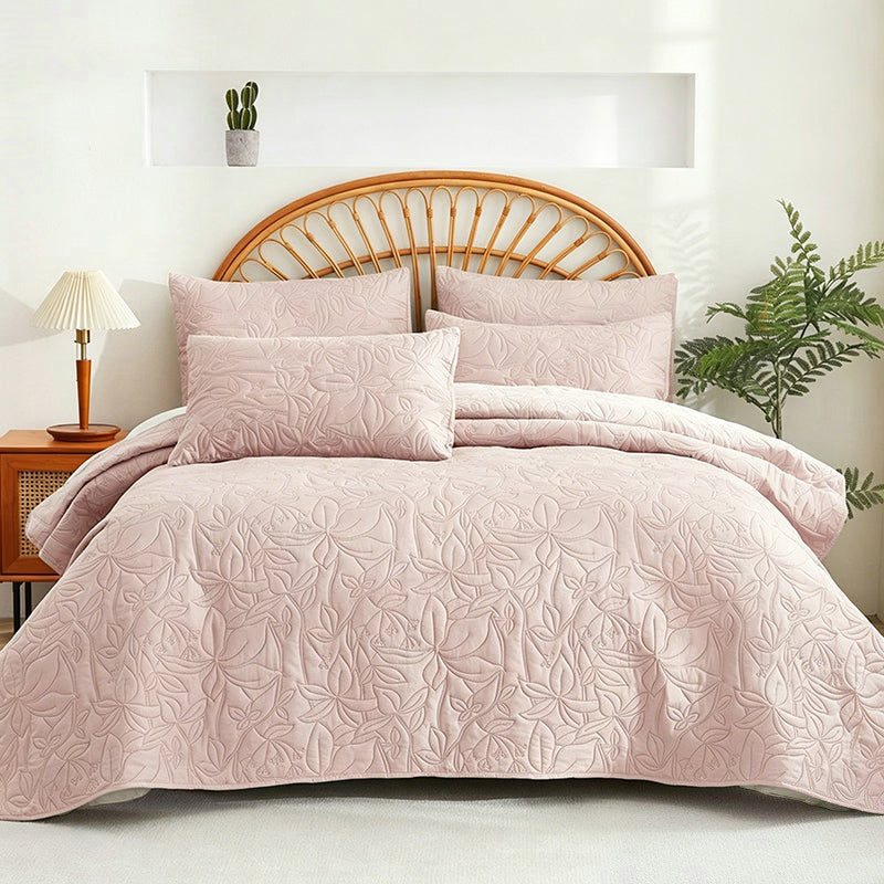 🥳2026 HOT SALE🥳💞50K+ SOLD! 🛏️✨ 50% OFF! 100% Cotton Bedding 4-Piece Set – embossed floral pattern, breathable & certified safe. Duvet cover, sheet & 2 pillowcases. Cosy all year round! 🛡️💚