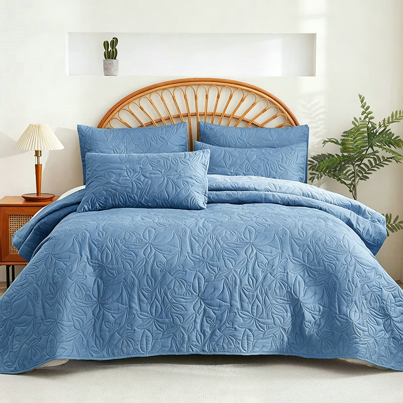 🥳2026 HOT SALE🥳💞50K+ SOLD! 🛏️✨ 50% OFF! 100% Cotton Bedding 4-Piece Set – embossed floral pattern, breathable & certified safe. Duvet cover, sheet & 2 pillowcases. Cosy all year round! 🛡️💚