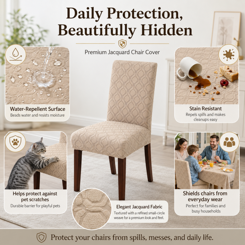 🥳2026 HOT SALE🥳💞50K+ SOLD! 🪑✨ 50% OFF! Universal Stretch Chair Seat Covers – Premium stretch fabric fits most mid‑back chairs, snug & wrinkle‑free. Non‑slip elastic edge stays firmly in place – instantly refresh your dining space! 🛡️🏠