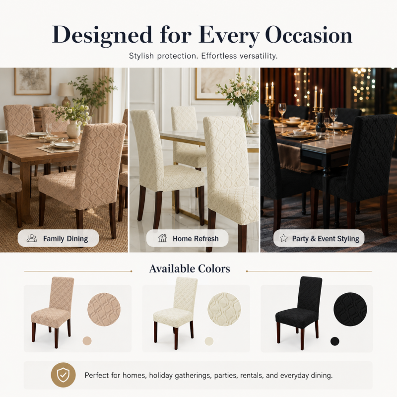 🥳2026 HOT SALE🥳💞50K+ SOLD! 🪑✨ 50% OFF! Universal Stretch Chair Seat Covers – Premium stretch fabric fits most mid‑back chairs, snug & wrinkle‑free. Non‑slip elastic edge stays firmly in place – instantly refresh your dining space! 🛡️🏠