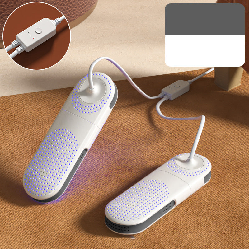 🥳2026 HOT SALE🥳💞50K+ SOLD! ☀️🧦 50% OFF! Retractable Electric Shoe Dryer with UV Sterilization – 360° heat circulation + UV blue light kills bacteria. Extendable arms fit all shoe sizes – dry & disinfect in one! 🛡️✨