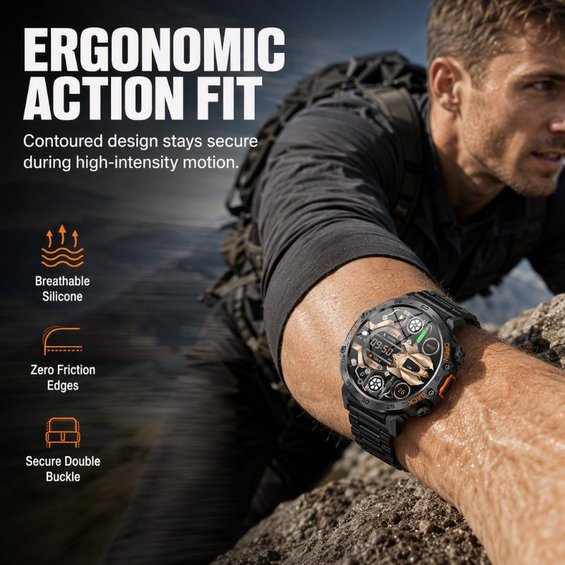 🥳2026 HOT SALE🥳💞50K+ SOLD! ⌚🔦 50% OFF! Outdoor Smartwatch – rugged build, LED flashlight, Bluetooth calling. For sports, fitness & adventure. Stay connected anywhere! 🏔️💪