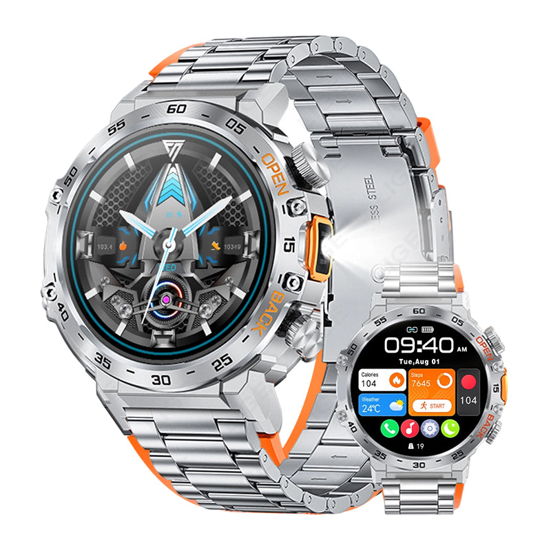 🥳2026 HOT SALE🥳💞50K+ SOLD! ⌚🔦 50% OFF! Outdoor Smartwatch – rugged build, LED flashlight, Bluetooth calling. For sports, fitness & adventure. Stay connected anywhere! 🏔️💪