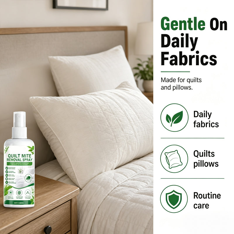 🥳2026 HOT SALE🥳💞50K+ SOLD! 🛏️✨ 50% OFF! Mite Remover Spray for Bedding & Mattress – freshens quilts, pillows & mattresses, supports a cleaner sleep environment. Easy everyday care! 🧴💚