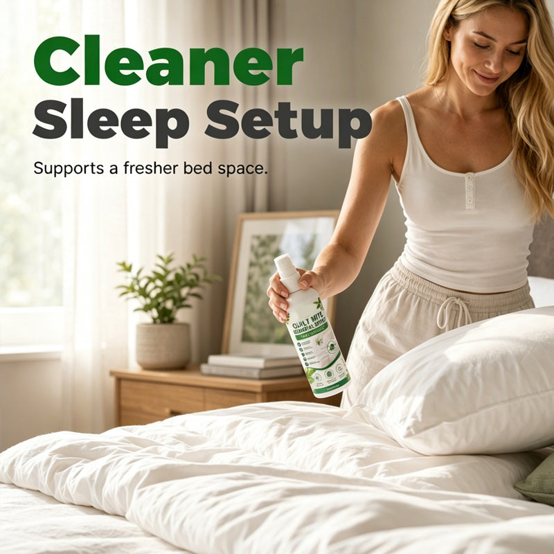 🥳2026 HOT SALE🥳💞50K+ SOLD! 🛏️✨ 50% OFF! Mite Remover Spray for Bedding & Mattress – freshens quilts, pillows & mattresses, supports a cleaner sleep environment. Easy everyday care! 🧴💚