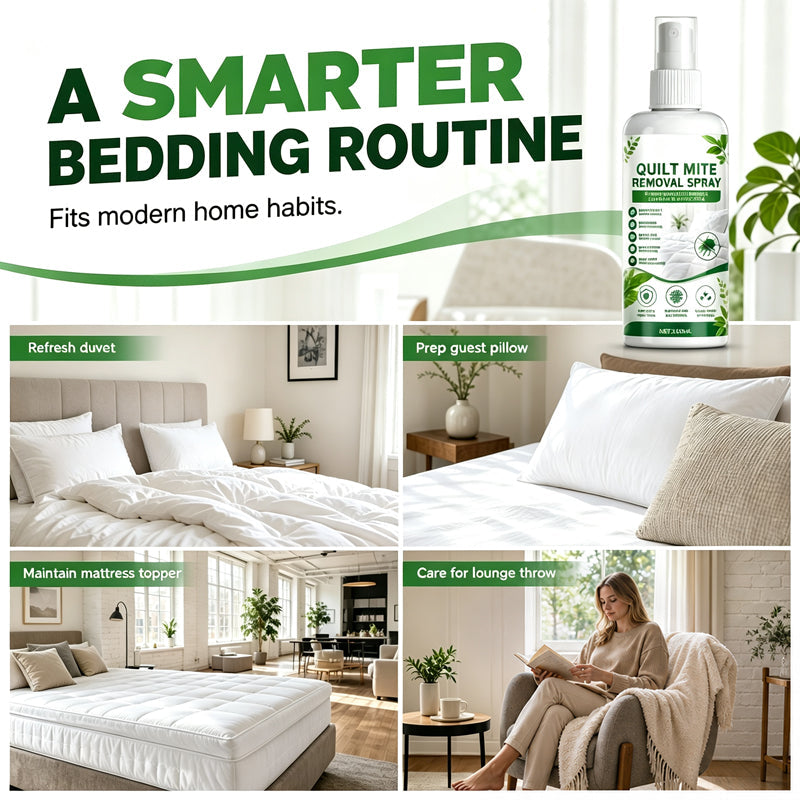 🥳2026 HOT SALE🥳💞50K+ SOLD! 🛏️✨ 50% OFF! Mite Remover Spray for Bedding & Mattress – freshens quilts, pillows & mattresses, supports a cleaner sleep environment. Easy everyday care! 🧴💚