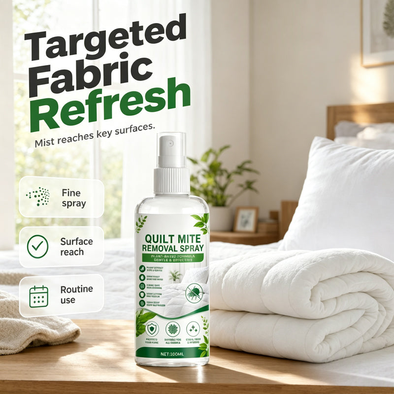 🥳2026 HOT SALE🥳💞50K+ SOLD! 🛏️✨ 50% OFF! Mite Remover Spray for Bedding & Mattress – freshens quilts, pillows & mattresses, supports a cleaner sleep environment. Easy everyday care! 🧴💚