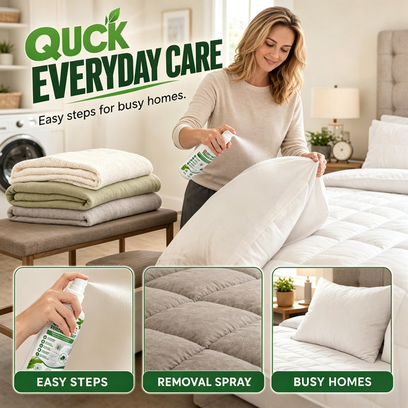 🥳2026 HOT SALE🥳💞50K+ SOLD! 🛏️✨ 50% OFF! Mite Remover Spray for Bedding & Mattress – freshens quilts, pillows & mattresses, supports a cleaner sleep environment. Easy everyday care! 🧴💚